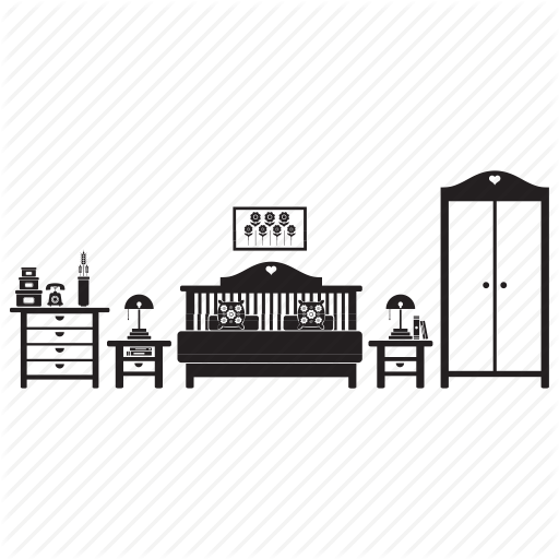 Bed, Bedroom, Furniture, Home, Interior, Room, Suite Icon