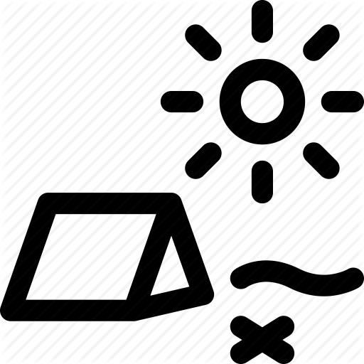 Adventure, C Outdoors, Summer, Sun, Tent Icon