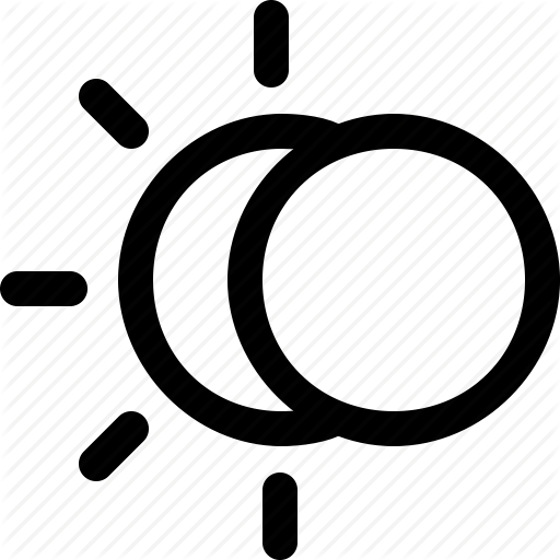 Eclipse, Lunar, Moon, Sun, Sun Moon, Weather Icon