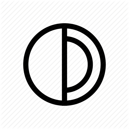 Eclipse, Half, Lunar, Moon, Solar, Sun Icon