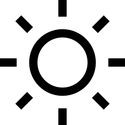 Sun Shape Of A Circle With Straight Rays Icons Free Download