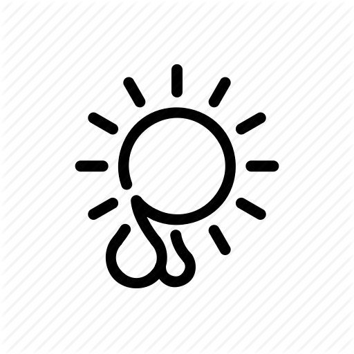 Forecast, Rain, Raining, Sun, Weather Icon