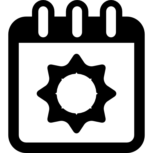 Sunday Or Sun Day Calendar Page