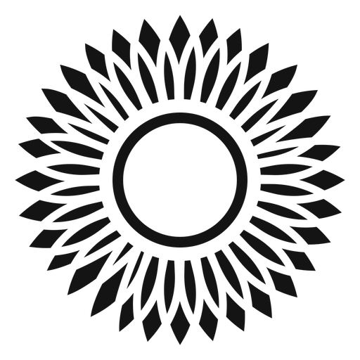 Grey Sunflower Head Icon