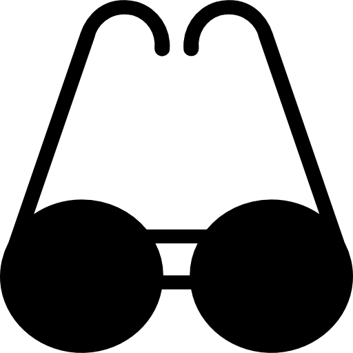 Eyeglasses Flat Black Icon