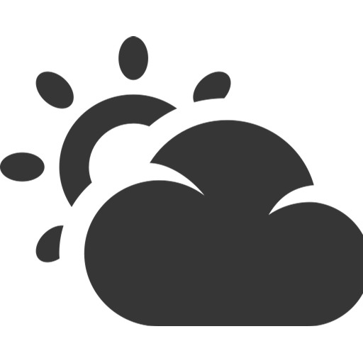 Grey, Partly Cloud, Sunny Icon