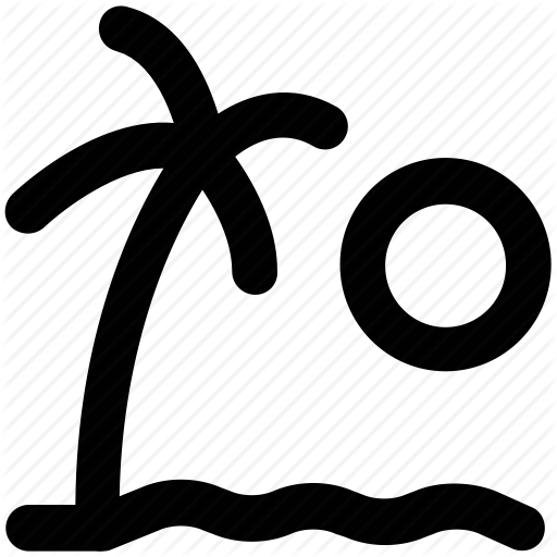 Dawn, Morning, Palm, Palm Tree, Rising, Sunrise Icon