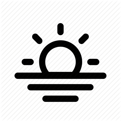 Ocean, Sea, Sun, Sunrise, Sunset Icon