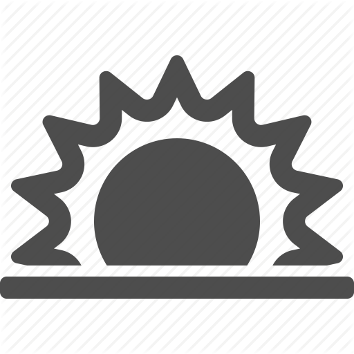 Summer, Sun, Sunrise, Sunset, Weather Icon