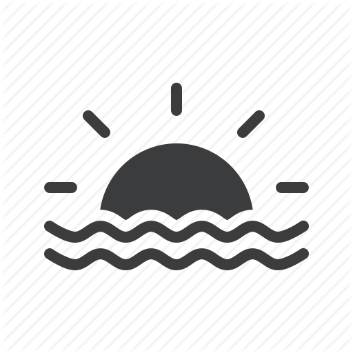 Beach, Nautical, Ocean, Sea, Sun, Sunrise, Sunset Icon