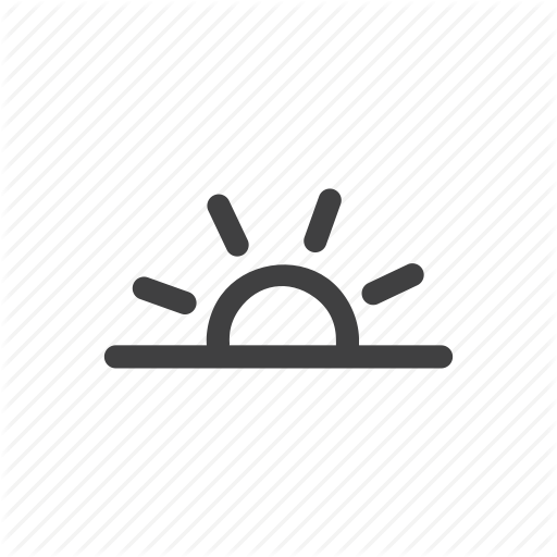 Climate, Sunny, Sunrise, Sunset, Weather Icon