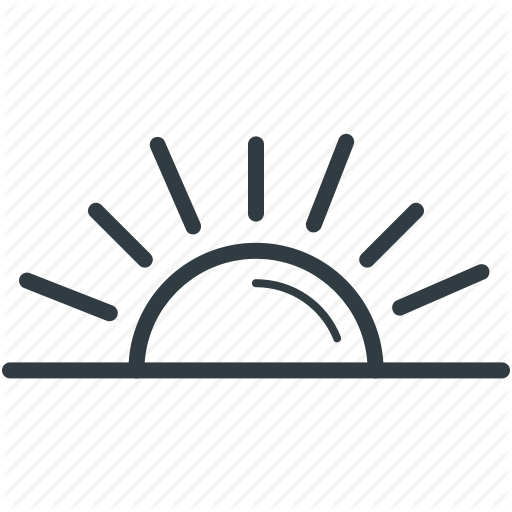 Evening, Morning, Sun, Sunrise, Sunset Icon