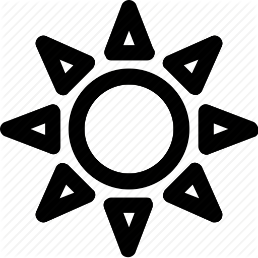 Bright Day, Hot Day, Sun, Sunny Day, Sunshine Icon