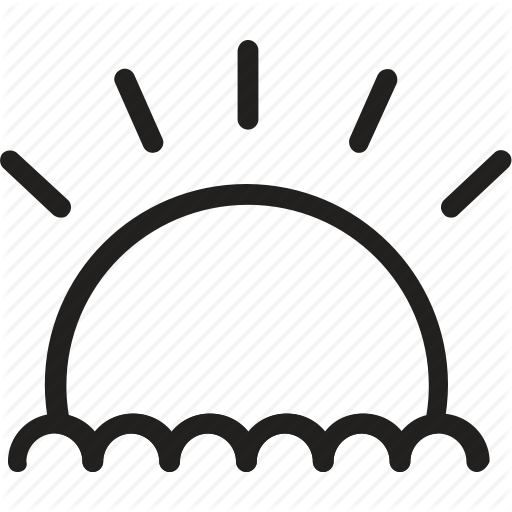 Hot Day, Morning, Sun, Sunlight, Sunny Day Icon