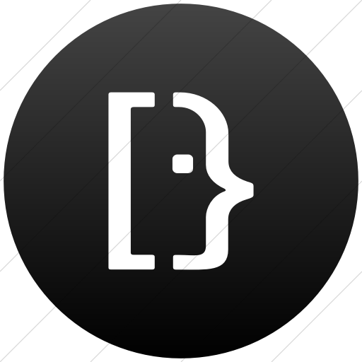 Flat Circle White On Black Gradient Social Media Super