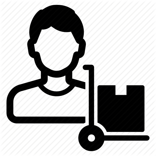 Hand Truck, Logistic, Manager, Supplier, Wholeseller, Worker Icon