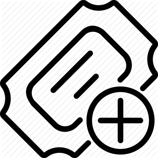 Add, Coupon, New, Ticket Icon