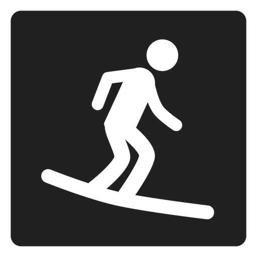 Surf Boarding Square Icon