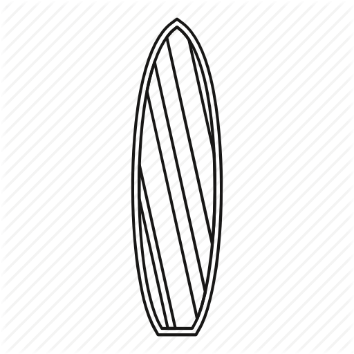 Board, Line, Outline, Sport, Surf, Surfboard, Surfing Icon