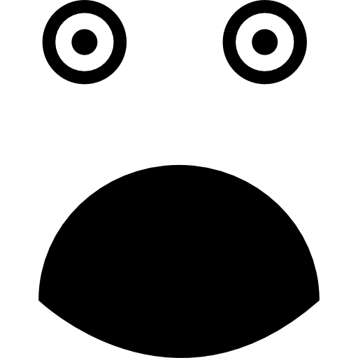 Surprised Rounded Square Face Icons Free Download