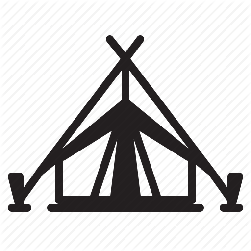 Camping, Hiking, Outdoors, Shelter, Survival, Tent Icon