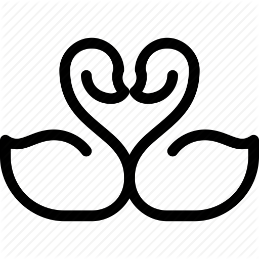 Animals, Couple, Heart, Love, Pair, Pets, Swan Icon