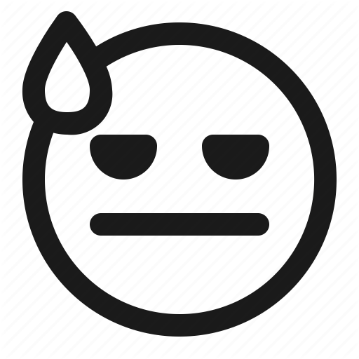 Awkward, Embarassed, Emoji, Emoticon, Sweat Icon