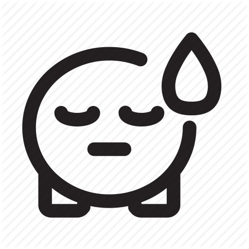 Cute, Emoji, Sweat Icon