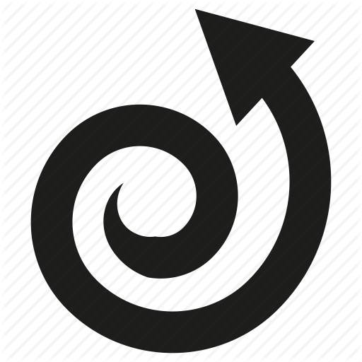 Arrow, Cursor, Diretion, Sign, Swirl, Whirl Icon