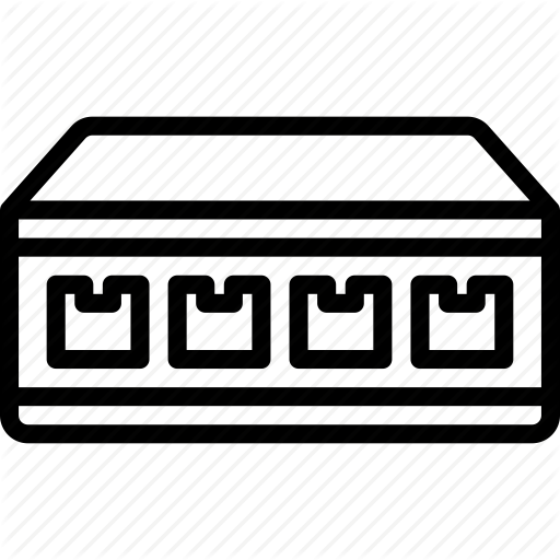 Network, Office, Outline, Router, Switch Icon