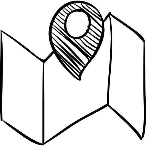 Map Sketch With A Placeholder Icons Free Download