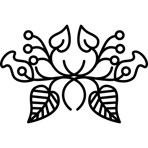 Floral Design With Complex Symmetry Icons Free Download