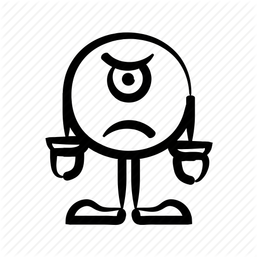 Angry, Cartoon, Creature, Cyclops, Hand Drawn, Mad, Monster Icon
