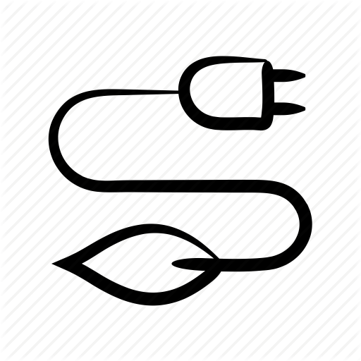 Clean, Energy, Green, Hand Drawn, Plug, Renewable, Sustainable Icon