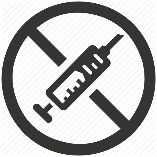 Drug, Drugs, Injection, No, Syringe Icon