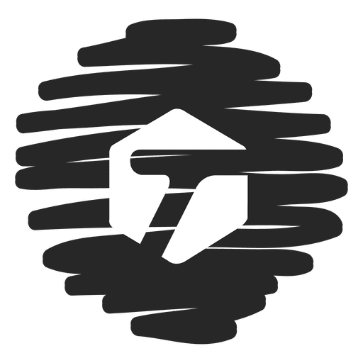 T Distorted Round Icon