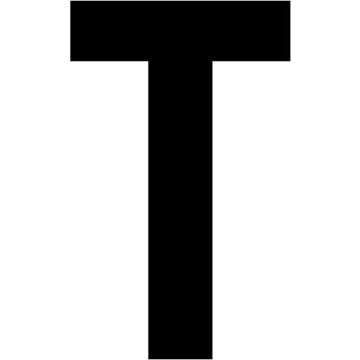 Black Letter T Icon