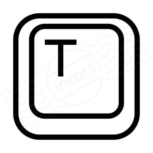 Iconexperience I Collection Keyboard Key T Icon