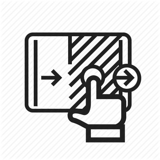 Interface, Swipe, Tablet, Touchscreen Icon