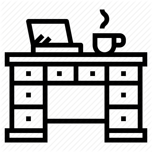 Desk, Laptop, Office, Table Icon