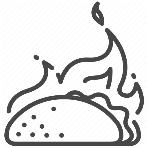 Chilli, Fire, Flavor, Hot, Spicy, Taco Icon