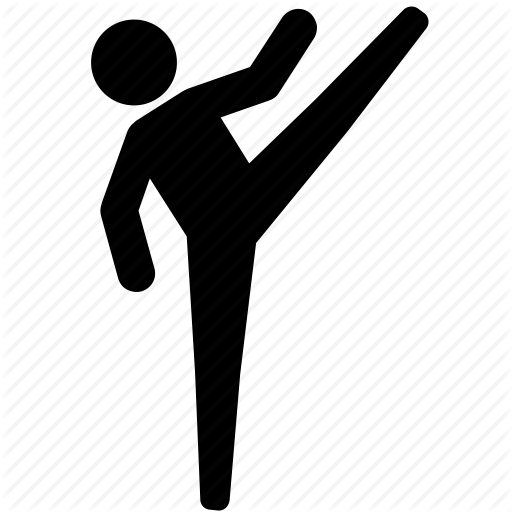 High Kick, Judo, Karate, Martial Arts, Round House, Taekwondo Icon