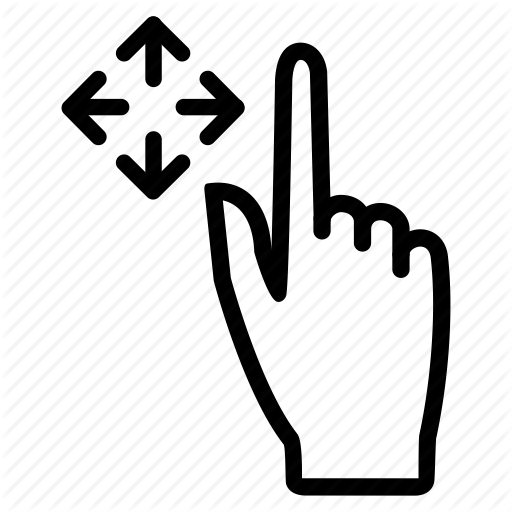 Action, Command, Directional, Finger, Movement, Multidirectional Icon