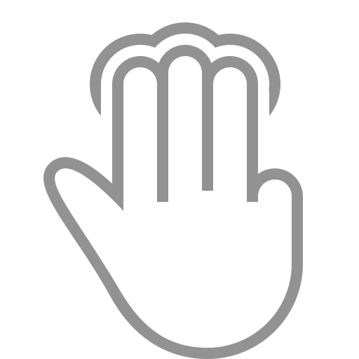 Three, Fingers, Tap Icon