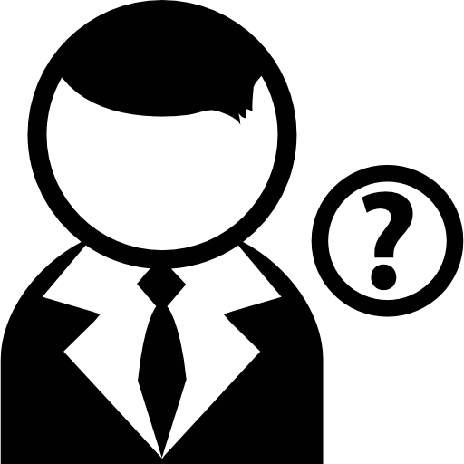 User, Mit, Anzug, Und, Frage, Zeichen, Taste Symbol