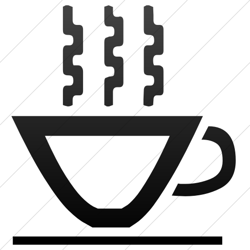 Simple Black Gradient Classica Hot Tea Cup Icon