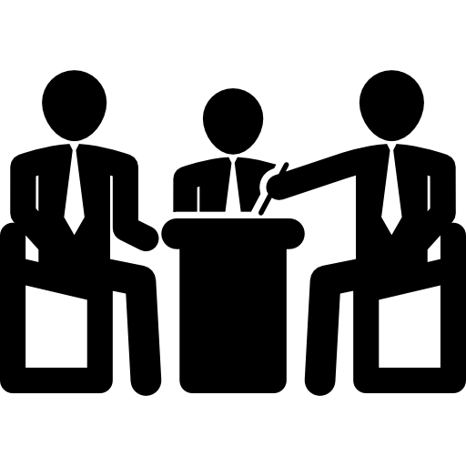 Businessmen Having A Group Conference Icons Free Download