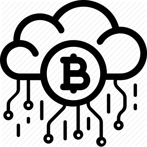 Bitcoin, Blockchain, Cloud, Cryptocurrency, Technology Icon
