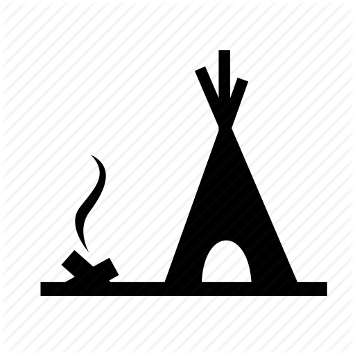 C Fireplace, Hiking, Indian, Plains, Teepee, Tent Icon