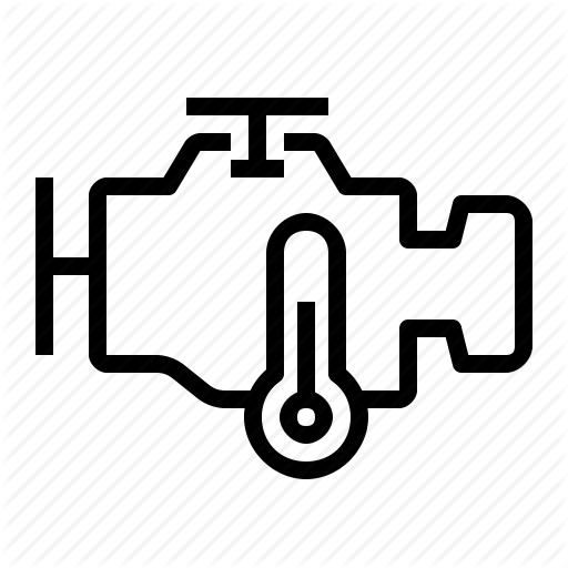 Engine, Heat, Motorcycle, Sensor, Temperature Icon